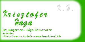 krisztofer haga business card