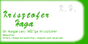 krisztofer haga business card